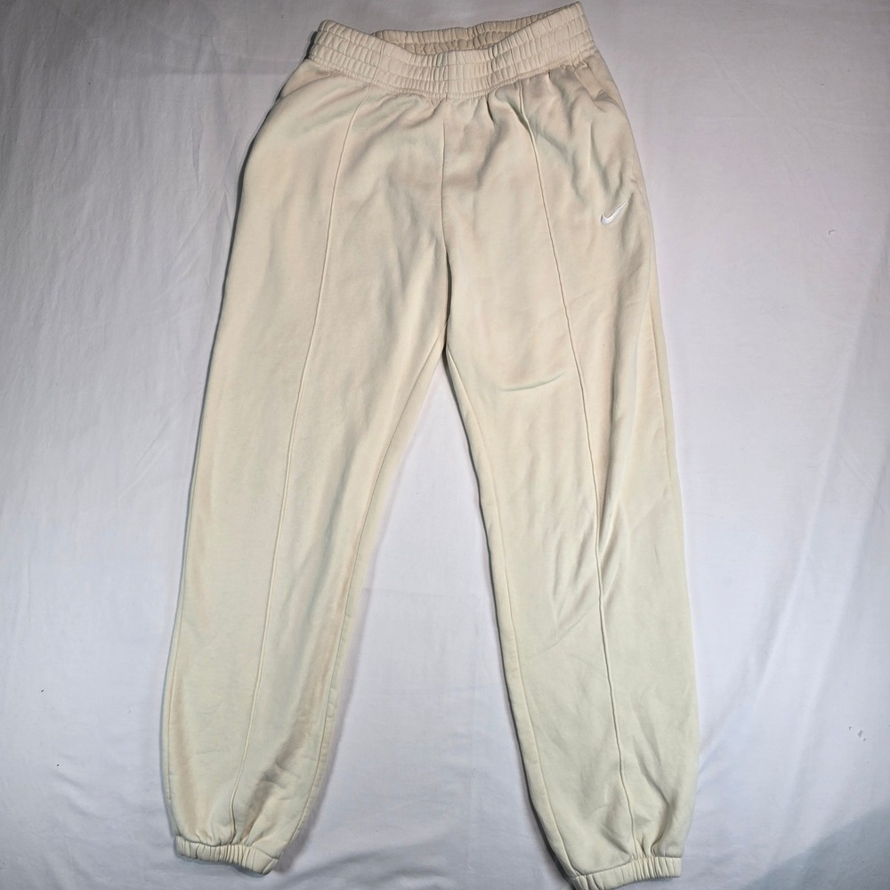 Nike Sportswear Essential Womens Fleece Pintuck Jogger Pants Sail BV4089-113 S